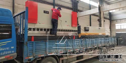 杭州100噸4米液壓折彎機4x4米剪板機發貨